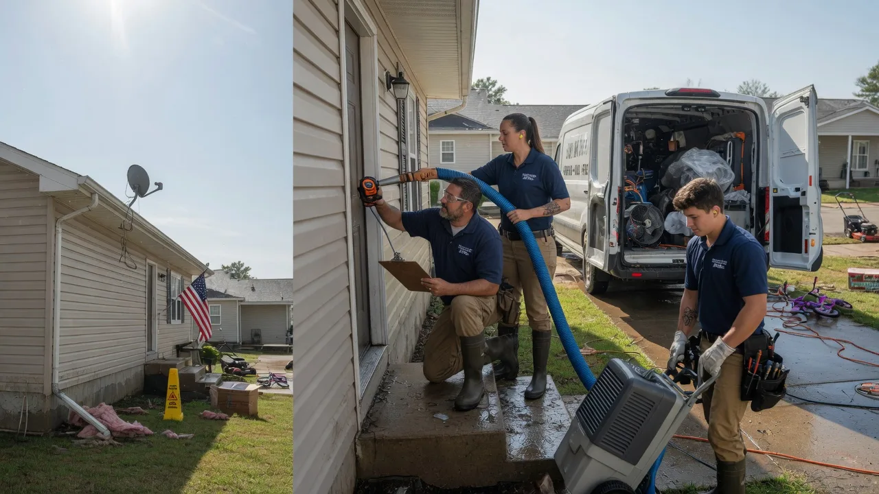 Ceiling Water Damage Restoration in De Soto, IL near me